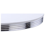 Retro Round 42-inch Wood Top Dining Table White and Chrome | Full | White | 2388