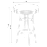 Retro Round 30-inch 1950's Bistro Pub Height Bar Table Black | Black | 2405
