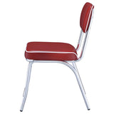 Retro Upholstered Dining Side Chair Red (Set of 2) | Red | 2450R