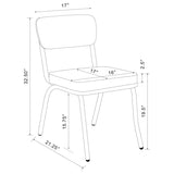 Retro Upholstered Dining Side Chair Red (Set of 2) | Red | 2450R