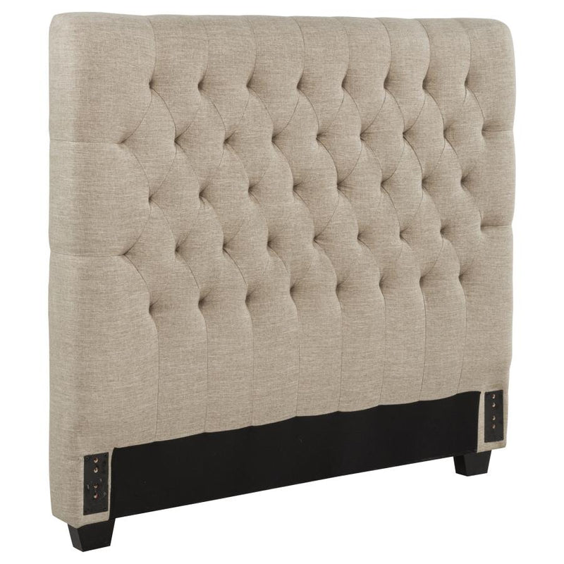 Chloe Upholstered Panel Headboard Oatmeal