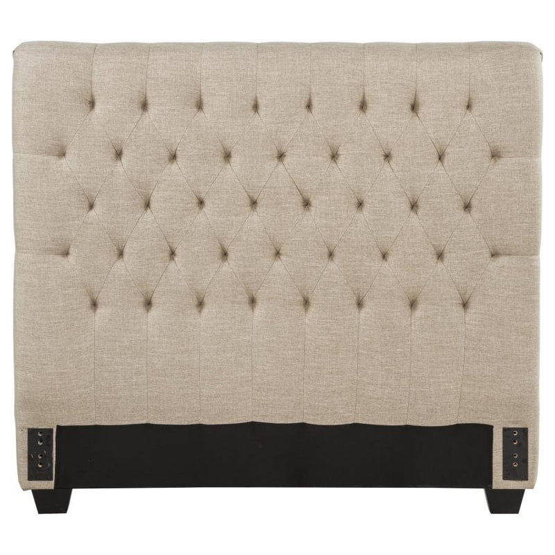 Chloe Upholstered Panel Headboard Oatmeal