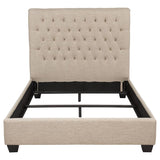 Chloe Upholstered Full Panel Bed Oatmeal | Full | Beige | Oatmeal | 300007F
