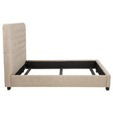 Chloe Upholstered Full Panel Bed Oatmeal | Full | Beige | Oatmeal | 300007F