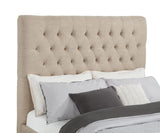 Chloe Upholstered Full Panel Bed Oatmeal | Full | Beige | Oatmeal | 300007F