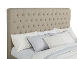 Chloe Upholstered Eastern King Panel Bed Oatmeal | Beige | Oatmeal | 300007KE