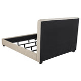 Chloe Upholstered California King Panel Bed Oatmeal | Beige | Oatmeal | 300007KW