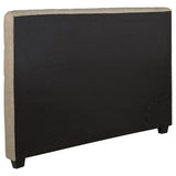 Chloe Upholstered Queen Panel Headboard Oatmeal | Beige | Oatmeal | 300007QB1