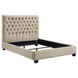 Chloe Upholstered Queen Panel Bed Oatmeal | Beige | Oatmeal | 300007Q