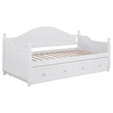 Julie Ann Wood Twin Daybed with Trundle White | Twin | White | 300053