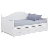 Julie Ann Wood Twin Daybed with Trundle White | Twin | White | 300053