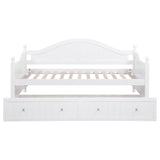 Julie Ann Wood Twin Daybed with Trundle White | Twin | White | 300053