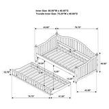 Julie Ann Wood Twin Daybed with Trundle White | Twin | White | 300053