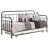 Livingston Metal Twin Daybed with Trundle Dark Bronze | Twin | Brown | Dark Bronze | 300398