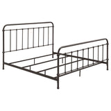 Livingston Metal Eastern King Open Frame Bed Dark Bronze | Brown | Dark Bronze | 300399KE