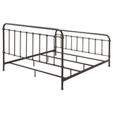 Livingston Metal Eastern King Open Frame Bed Dark Bronze | Brown | Dark Bronze | 300399KE