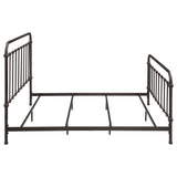 Livingston Metal Eastern King Open Frame Bed Dark Bronze | Brown | Dark Bronze | 300399KE