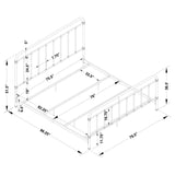 Livingston Metal Eastern King Open Frame Bed Dark Bronze | Brown | Dark Bronze | 300399KE