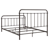 Livingston Metal Queen Open Frame Bed Dark Bronze | Brown | Dark Bronze | 300399Q