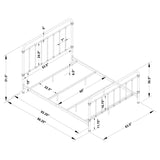 Livingston Metal Queen Open Frame Bed Dark Bronze | Brown | Dark Bronze | 300399Q