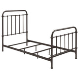 Livingston Metal Twin Open Frame Bed Dark Bronze | Twin | Brown | Dark Bronze | 300399T