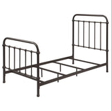 Livingston Metal Twin Open Frame Bed Dark Bronze | Twin | Brown | Dark Bronze | 300399T