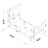 Livingston Metal Twin Open Frame Bed Dark Bronze | Twin | Brown | Dark Bronze | 300399T