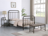 Livingston Metal Twin Open Frame Bed Dark Bronze | Twin | Brown | Dark Bronze | 300399T