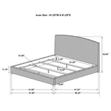 Laughton Banana Leaf Queen Panel Bed Amber | King | Brown | Amber | 300501Q
