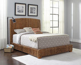 Laughton Banana Leaf Queen Panel Bed Amber | King | Brown | Amber | 300501Q