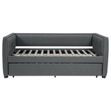 Brodie Upholstered Twin Daybed with Trundle Grey | King | Grey | 300554