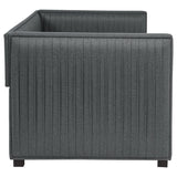 Brodie Upholstered Twin Daybed with Trundle Grey | King | Grey | 300554