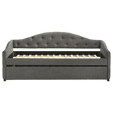 Sadie Upholstered Twin Daybed with Trundle Grey | King | Grey | 300638