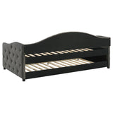 Sadie Upholstered Twin Daybed with Trundle Grey | King | Grey | 300638