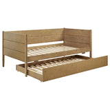 Calinda Wood Twin Daybed With Trundle Natural | Twin | Beige | Natural | 300685