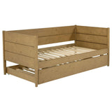 Calinda Wood Twin Daybed With Trundle Natural | Twin | Beige | Natural | 300685