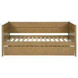 Calinda Wood Twin Daybed With Trundle Natural | Twin | Beige | Natural | 300685