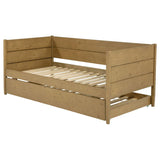 Calinda Wood Twin Daybed With Trundle Natural | Twin | Beige | Natural | 300685