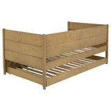 Calinda Wood Twin Daybed With Trundle Natural | Twin | Beige | Natural | 300685