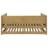 Calinda Wood Twin Daybed With Trundle Natural | Twin | Beige | Natural | 300685