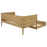 Calinda Wood Twin Daybed With Trundle Natural | Twin | Beige | Natural | 300685