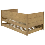 Calinda Wood Twin Daybed With Trundle Natural | Twin | Beige | Natural | 300685