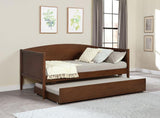 Bozeman Wood Twin Daybed With Trundle Medium Walnut | Full | Brown | Medium Walnut | 300686
