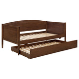 Bozeman Wood Twin Daybed With Trundle Medium Walnut | Full | Brown | Medium Walnut | 300686