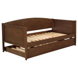 Bozeman Wood Twin Daybed With Trundle Medium Walnut | Full | Brown | Medium Walnut | 300686