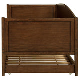 Bozeman Wood Twin Daybed With Trundle Medium Walnut | Full | Brown | Medium Walnut | 300686