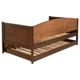 Bozeman Wood Twin Daybed With Trundle Medium Walnut | Full | Brown | Medium Walnut | 300686