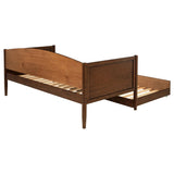 Bozeman Wood Twin Daybed With Trundle Medium Walnut | Full | Brown | Medium Walnut | 300686