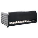 Patricia Boucle Upholstered Twin Day Bed with Trundle Grey | Twin | Grey | 300718