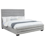 Patricia 58-inch Boucle Upholstered Eastern King Bed Grey | Grey | 300719KE